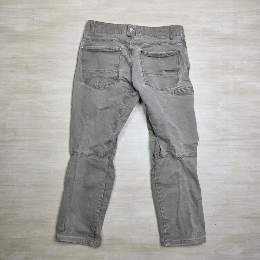 Kuhl Rydr Mens 32 x 29 Khaki Tan Vintage Patina Dye Articulated Workwear Pants